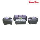 Υπαίθριος καναπές FurnitureRattan σαλονιών κήπων, σύγχρονη υπαίθρια UV προστασία επίπλων