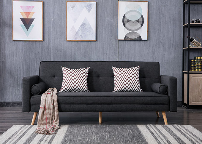 Σταθερός σύγχρονος κρεβατοκάμαρων καναπές υφάσματος επίπλων διθέσιος στο μαύρο γκρίζο χρώμα
