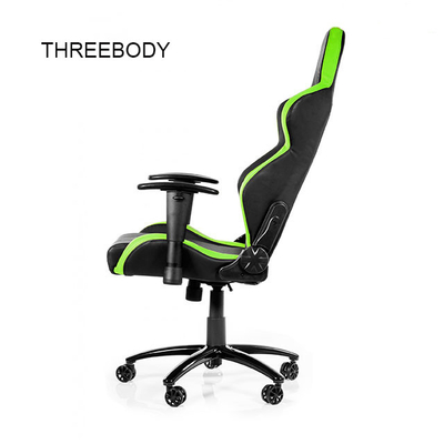 360 Degree Gaming Chair Durable , Black And Green Racing Seat Gaming Chair