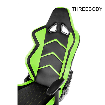 360 Degree Gaming Chair Durable , Black And Green Racing Seat Gaming Chair