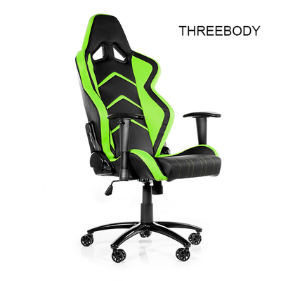 360 Degree Gaming Chair Durable , Black And Green Racing Seat Gaming Chair