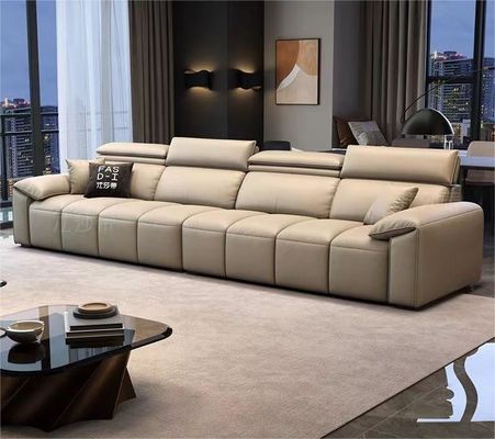 Italian Modern Simple Cat Claw Living Room Leather Sofa 380*105*94CM