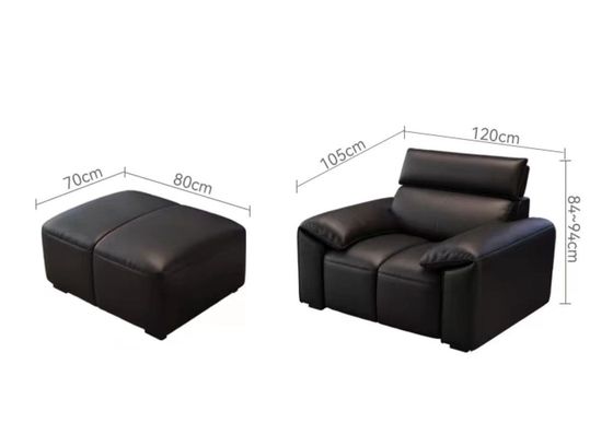 Italian Modern Simple Cat Claw Living Room Leather Sofa 380*105*94CM